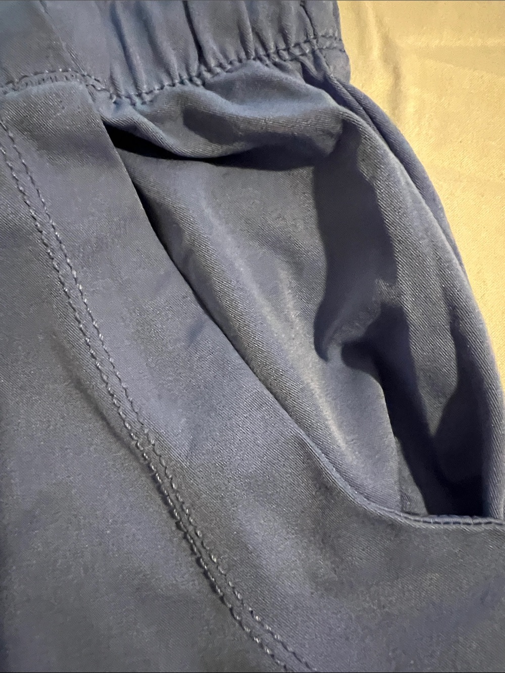 Light Blue Utility Drawstring Scrub Pants - Picture 3 of 9